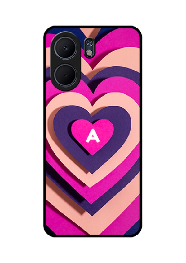 Oppo A5x 5G Custom Glass Phone Case - Cute Heart Pattern Design