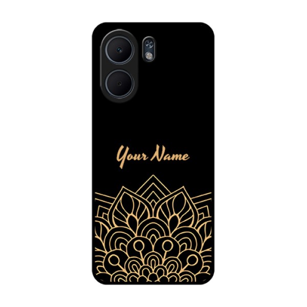 Oppo A5x 5G Custom Glass Phone Case - Golden Mandala Design