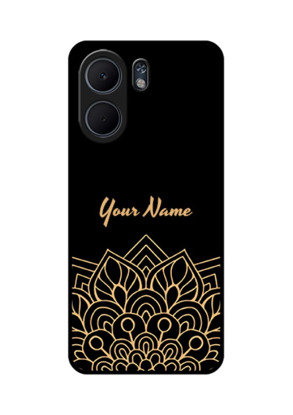 Oppo A5x 5G Custom Glass Phone Case - Golden Mandala Design