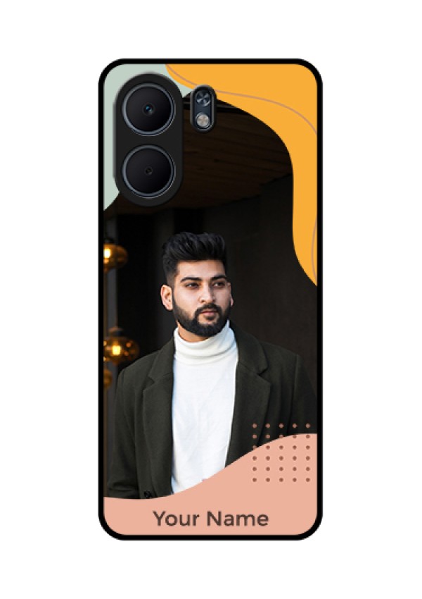 Oppo A5x 5G Custom Glass Phone Case - Tri - Coloured Overlay Design
