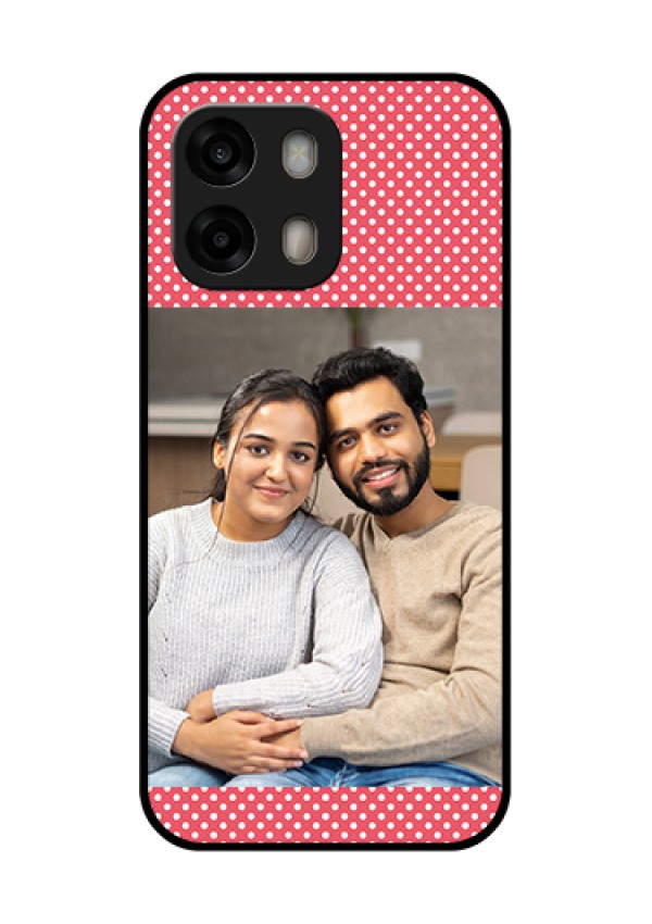Oppo A6 Pro 5G Custom Glass Phone Case - White Dotted Design