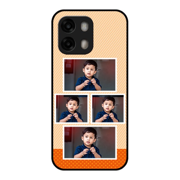 Oppo A6 Pro 5G Custom Glass Phone Case - Bulk Photos Upload Design