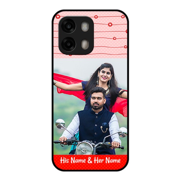 Oppo A6 Pro 5G Custom Glass Phone Case - Red Pattern Case Design