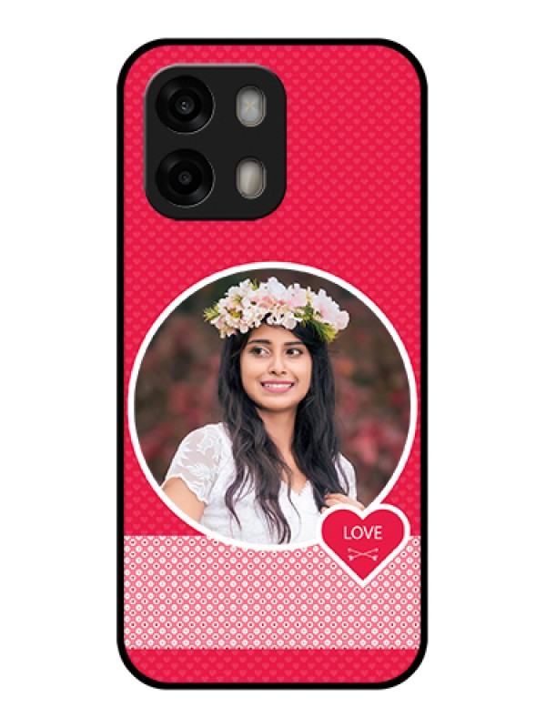 Custom Oppo A6 Pro 5G Custom Glass Phone Case - Pink Color Pattern Design