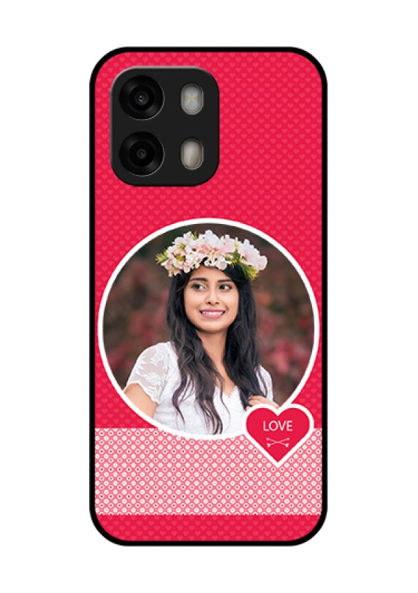 Oppo A6 Pro 5G Custom Glass Phone Case - Pink Color Pattern Design