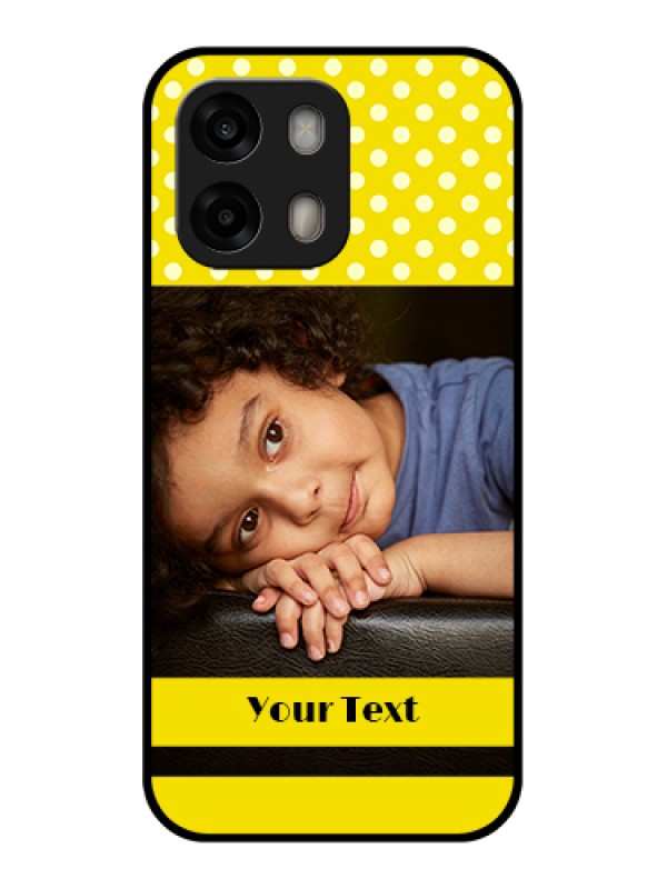 Custom Oppo A6 Pro 5G Custom Glass Phone Case - Bright Yellow Case Design