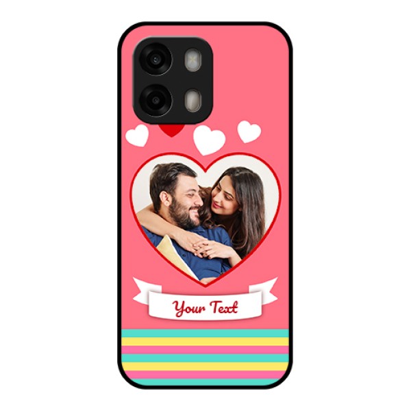 Oppo A6 Pro 5G Custom Glass Phone Case - Love Shapes Doodle Design