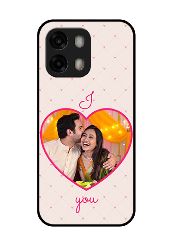Oppo A6 Pro 5G Custom Glass Phone Case - Heart Shape Design