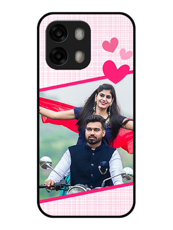 Custom Oppo A6 Pro 5G Custom Glass Phone Case - Love Shape Heart Design