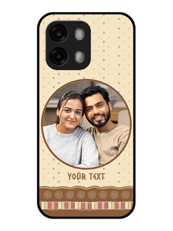 Custom Oppo A6 Pro 5G Custom Glass Phone Case - Brown Dotted Mobile Case Design