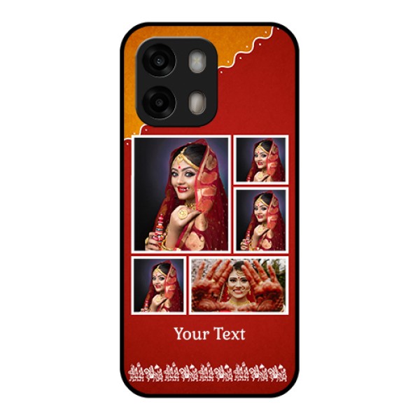 Oppo A6 Pro 5G Custom Glass Phone Case - Wedding Pic Upload Design
