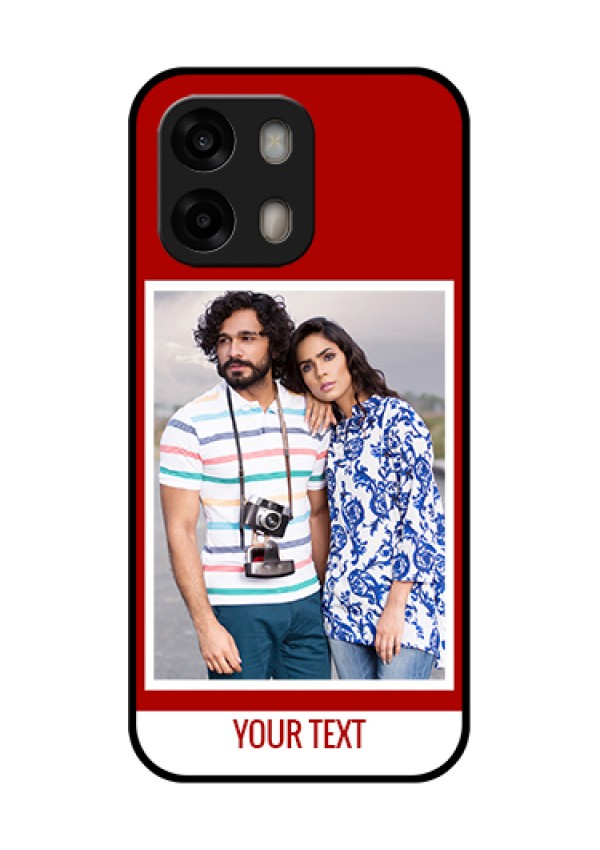Oppo A6 Pro 5G Custom Glass Phone Case - Red Color Design