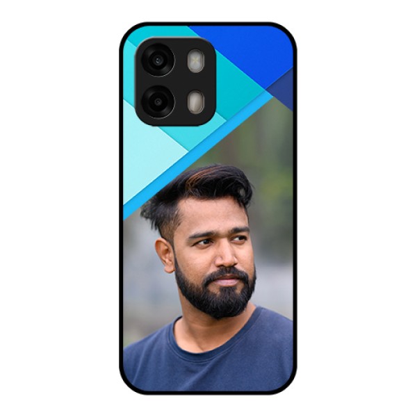 Oppo A6 Pro 5G Custom Glass Phone Case - Blue Pattern Design