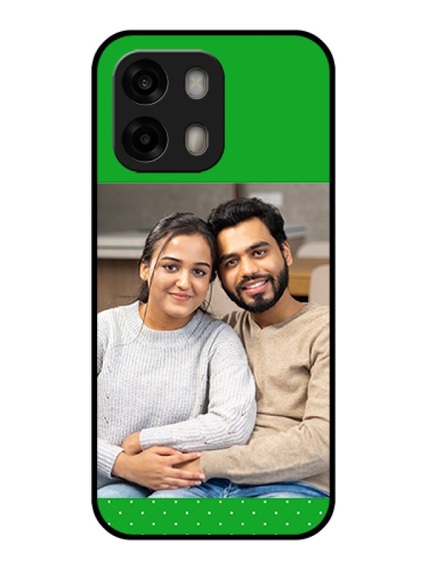 Custom Oppo A6 Pro 5G Custom Glass Phone Case - Green Pattern Design