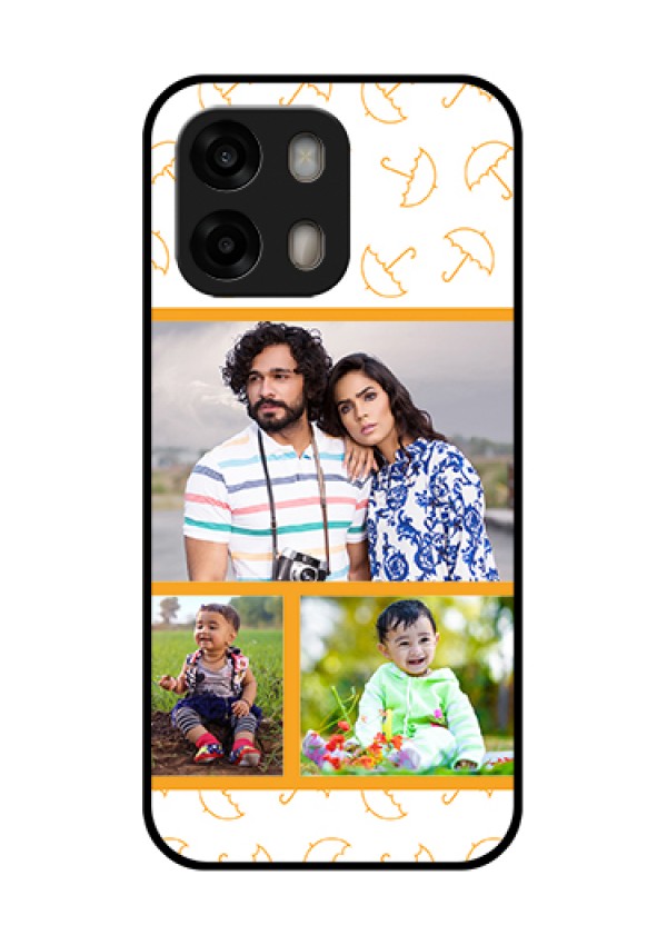 Oppo A6 Pro 5G Custom Glass Phone Case - Yellow Pattern Design