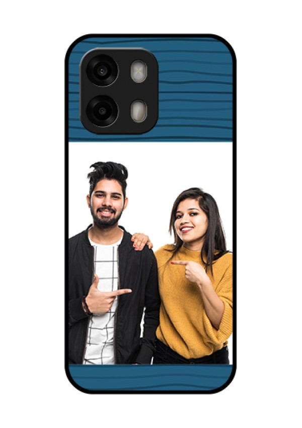 Oppo A6 Pro 5G Custom Glass Phone Case - Blue Pattern Cover Design