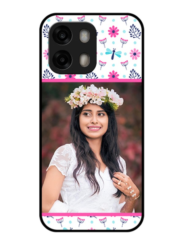 Custom Oppo A6 Pro 5G Custom Glass Phone Case - Colorful Flower Design