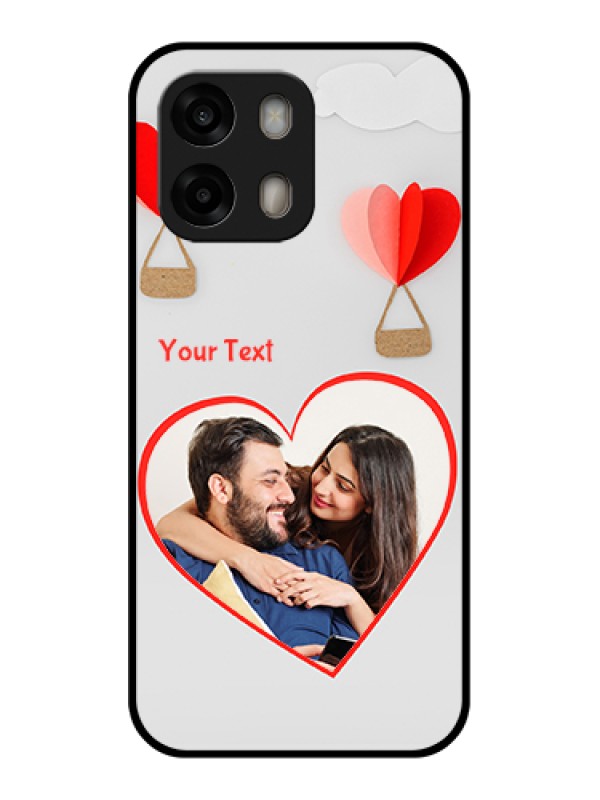 Custom Oppo A6 Pro 5G Custom Glass Phone Case - Parachute Love Design