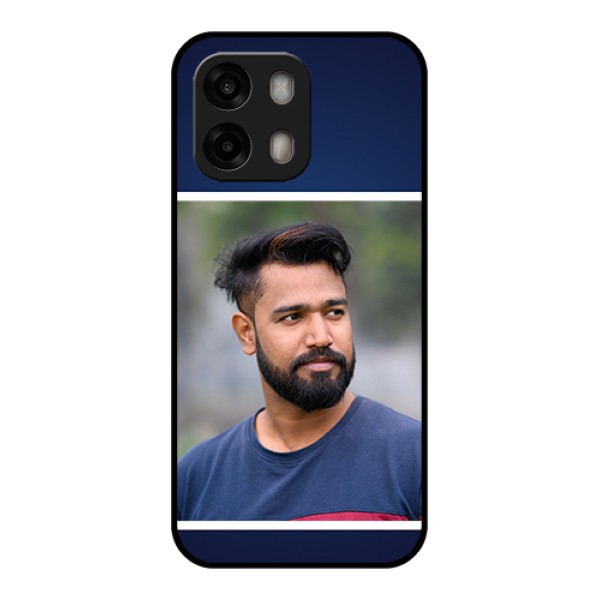 Oppo A6 Pro 5G Custom Glass Phone Case - Simple Royal Blue Design Oppo A6 Pro 5G Custom Glass Phone Case - Simple Royal Blue Design