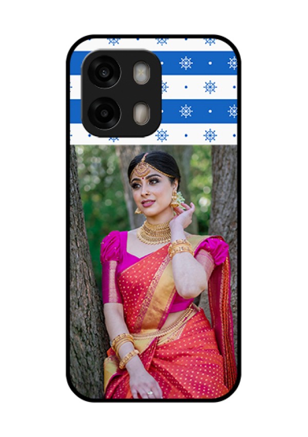 Oppo A6 Pro 5G Custom Glass Phone Case - Snow Pattern Design