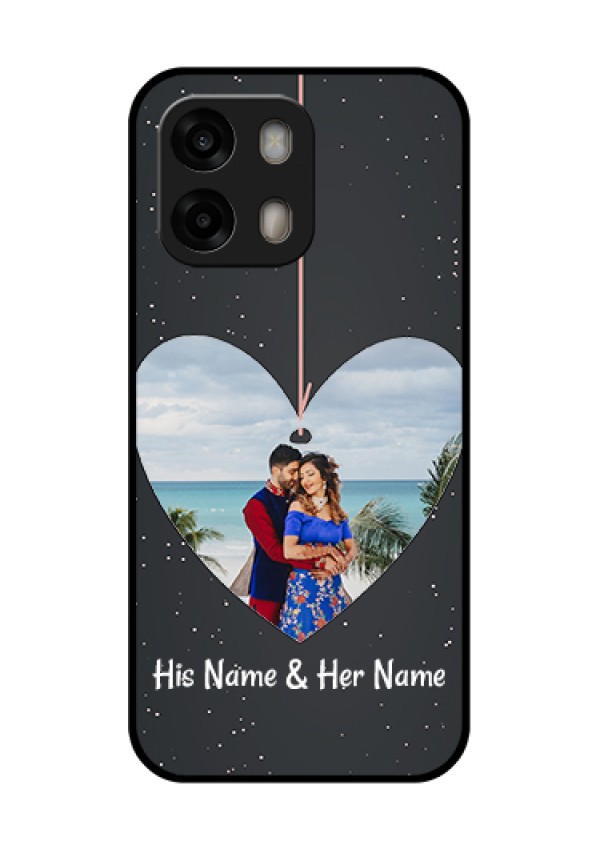 Oppo A6 Pro 5G Custom Glass Phone Case - Hanging Heart Design