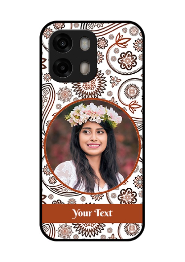 Oppo A6 Pro 5G Custom Glass Phone Case - Abstract Flower Design