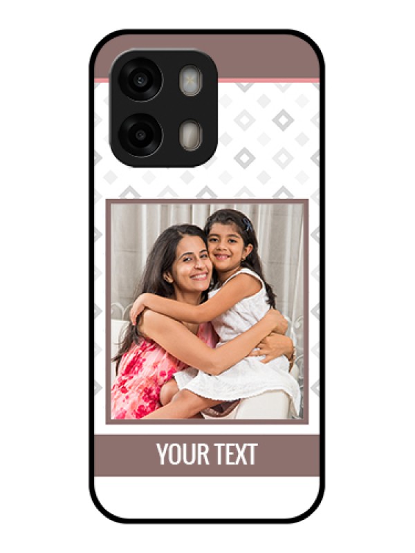 Custom Oppo A6 Pro 5G Custom Glass Phone Case - Simple Diamond Design