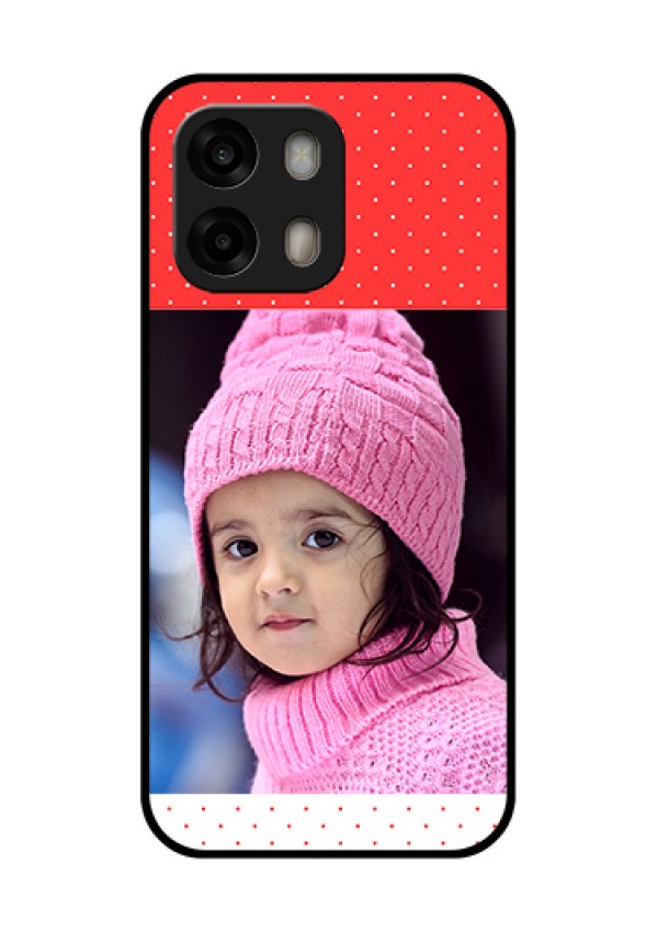 Oppo A6 Pro 5G Custom Glass Phone Case - Red Pattern Design