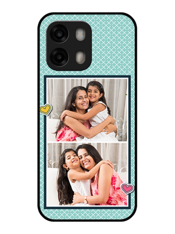 Custom Oppo A6 Pro 5G Custom Glass Phone Case - 2 Image Holder With Pattern Design