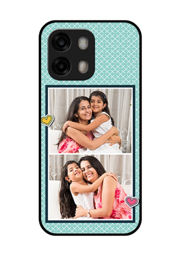Oppo A6 Pro 5G Custom Glass Phone Case - 2 Image Holder With Pattern Design
