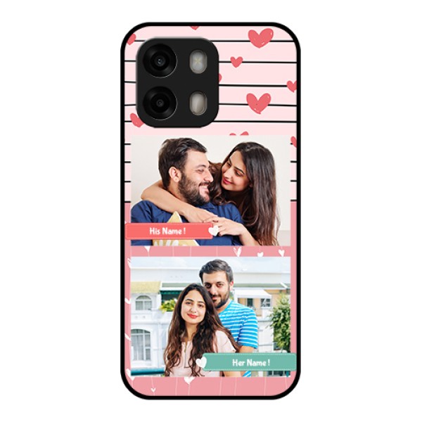 Oppo A6 Pro 5G Custom Glass Phone Case - Photo With Heart Design