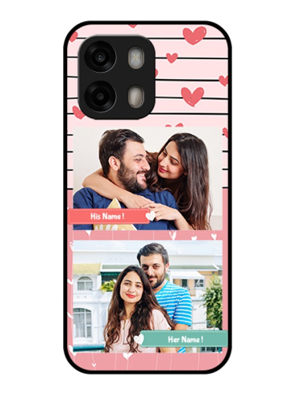 Custom Oppo A6 Pro 5G Custom Glass Phone Case - Photo With Heart Design