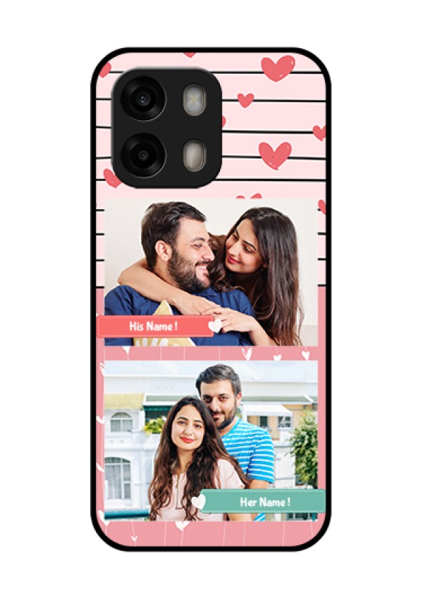 Oppo A6 Pro 5G Custom Glass Phone Case - Photo With Heart Design