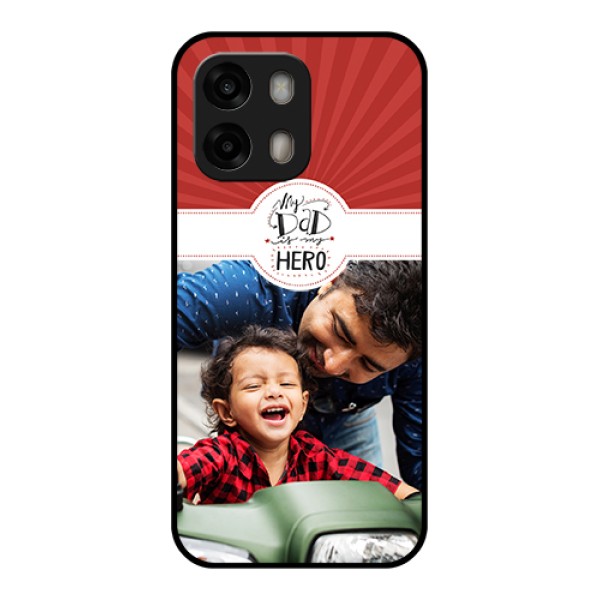 Oppo A6 Pro 5G Custom Glass Phone Case - My Dad Hero Design