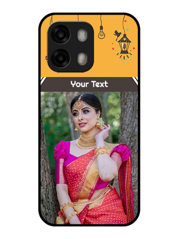 Custom Oppo A6 Pro 5G Custom Glass Phone Case - With Family Picture And Icons