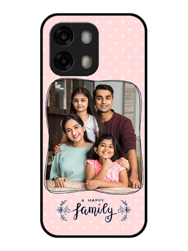 Custom Oppo A6 Pro 5G Custom Glass Phone Case - Family With Dots Design