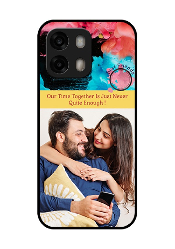 Oppo A6 Pro 5G Custom Glass Phone Case - Quote With Acrylic Painting Design