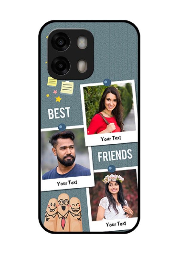 Oppo A6 Pro 5G Custom Glass Phone Case - Sticky Frames And Friendship Design