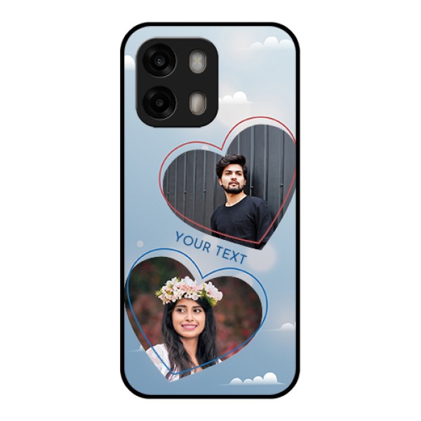 Oppo A6 Pro 5G Custom Glass Phone Case - Blue Color Couple Design
