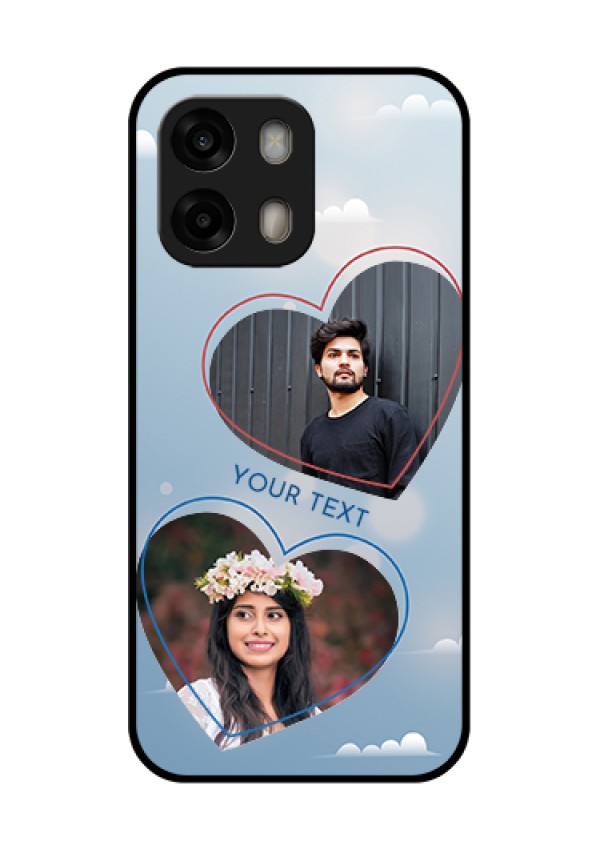 Oppo A6 Pro 5G Custom Glass Phone Case - Blue Color Couple Design