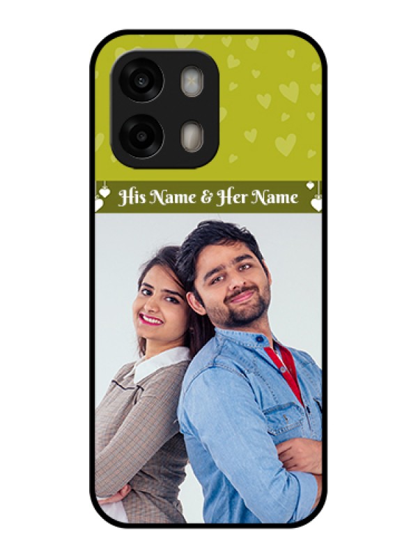 Custom Oppo A6 Pro 5G Custom Glass Phone Case - You & Me Heart Design