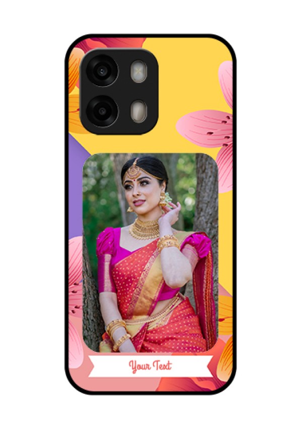 Oppo A6 Pro 5G Custom Glass Phone Case - 3 Image With Vintage Floral Design