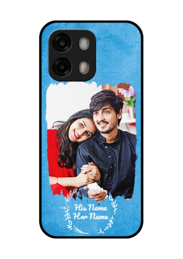 Oppo A6 Pro 5G Custom Glass Phone Case - Blue Color Vintage Design