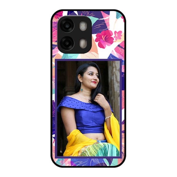Oppo A6 Pro 5G Custom Glass Phone Case - Abstract Floral Design