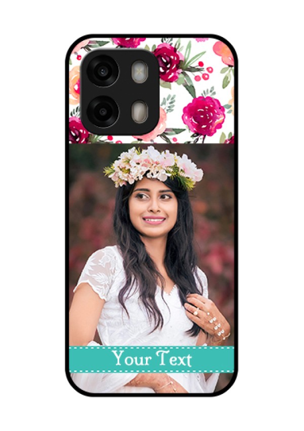 Oppo A6 Pro 5G Custom Glass Phone Case - Water Colors Floral Design