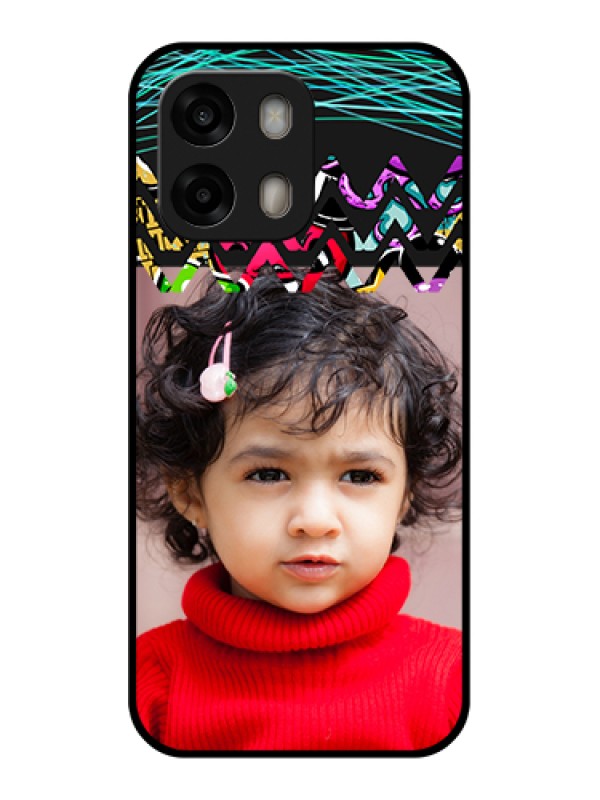 Custom Oppo A6 Pro 5G Custom Glass Phone Case - Neon Abstract Design