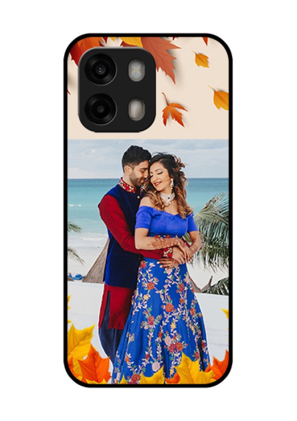 Oppo A6 Pro 5G Custom Glass Phone Case - Autumn Maple Leaves Design