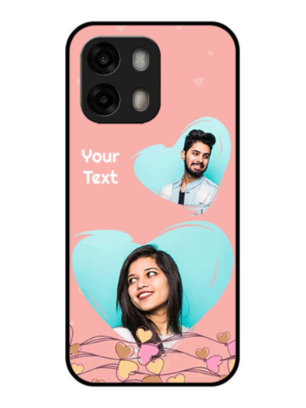 Custom Oppo A6 Pro 5G Custom Glass Phone Case - Love Doodle Design