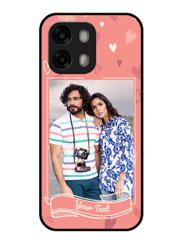 Custom Oppo A6 Pro 5G Custom Glass Phone Case - Love Doodle Art Design