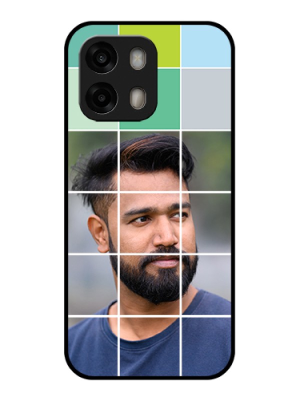 Custom Oppo A6 Pro 5G Custom Glass Phone Case - With White Box Pattern